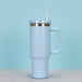 40Oz Straw Coffee Insulation Cup with Handle Portable Car Stainless Steel Water Bottle Largecapacity Travel BPA Free Thermal Mug