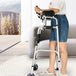 Rehabilitative Four-Legged Cane with Seat Elderly Non-Slip Walking Stick Portable and Foldable Trolley Walker